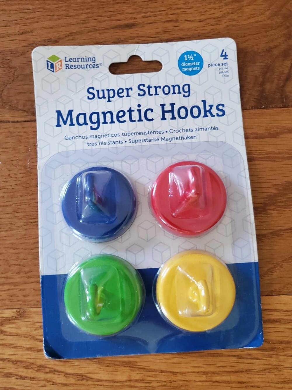 2 for $15 |Learning Resources Super Strong Magnetic Hooks, 1.5" Diameter, 4/Pack